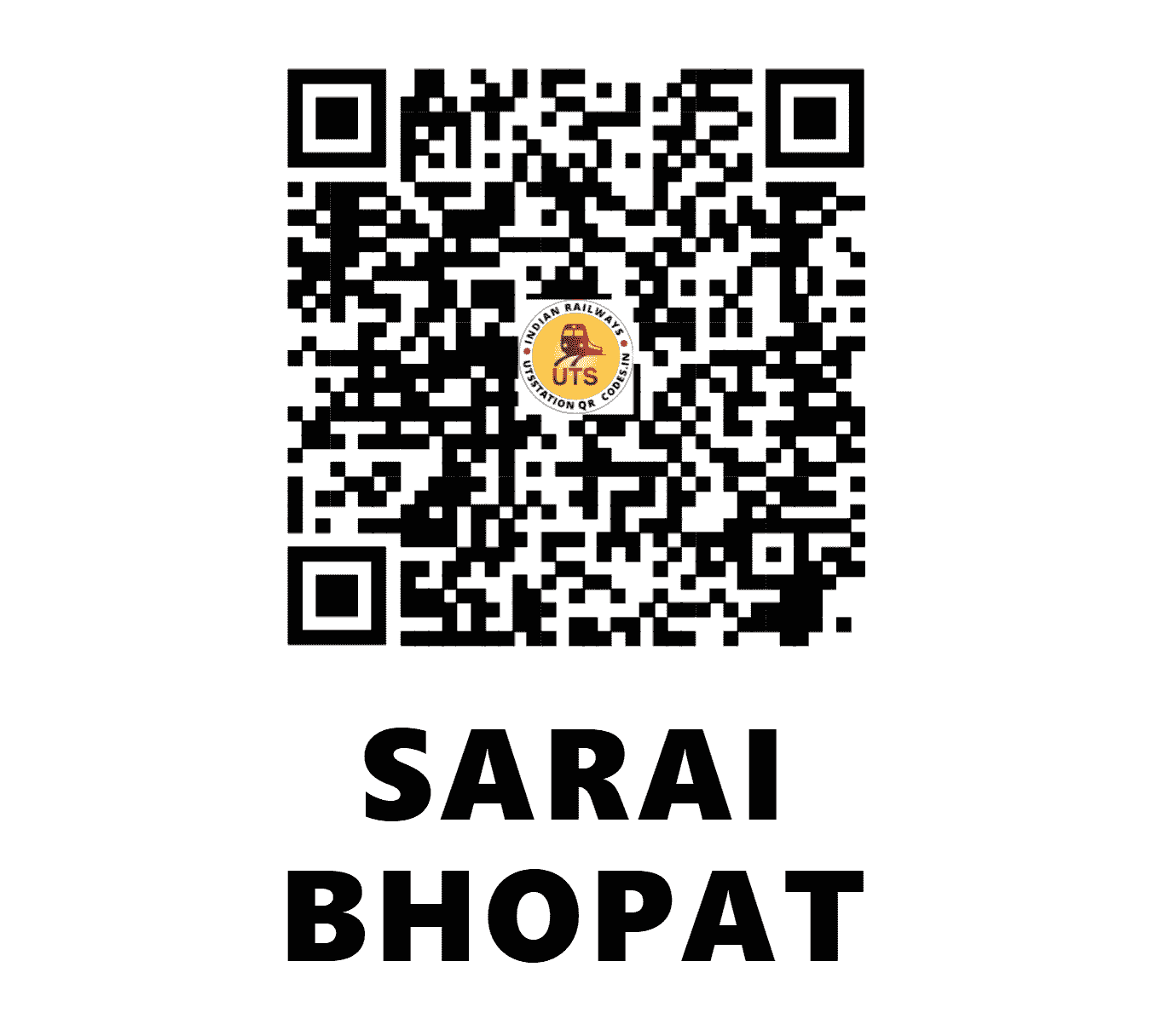 UTS QR Code for SARAI BHOPAT - SB (NC - UTTAR PRADESH)
